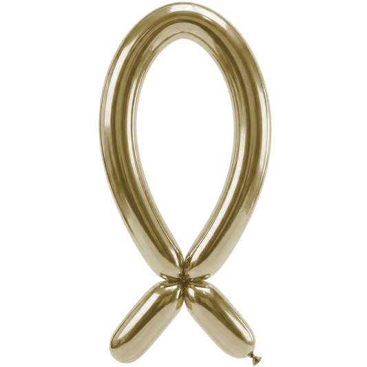 50 Modelling Balloons - Nozzle up - 5x152cm -  Reflex Champagne