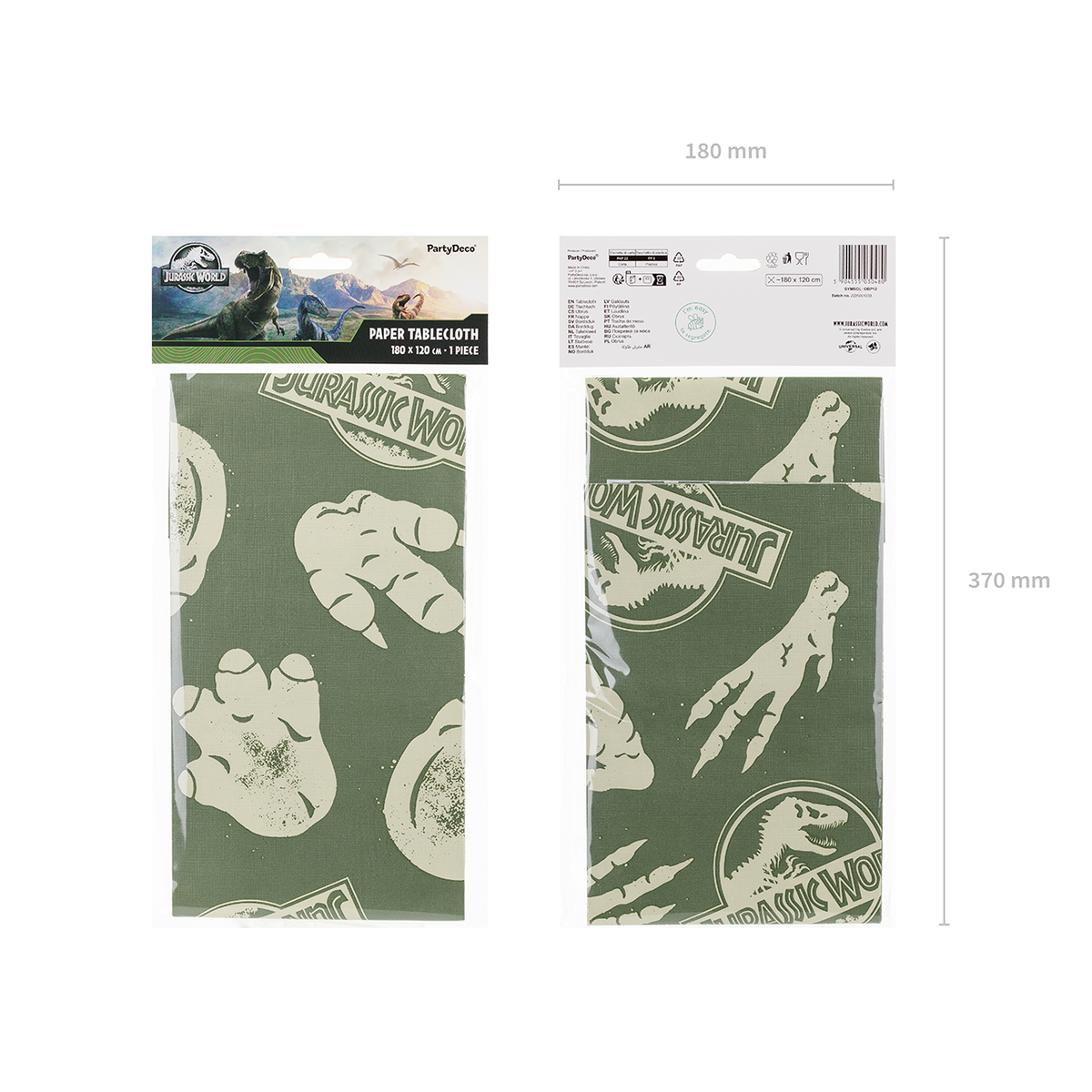 1 Papier-Tischdecke - Jurassic World