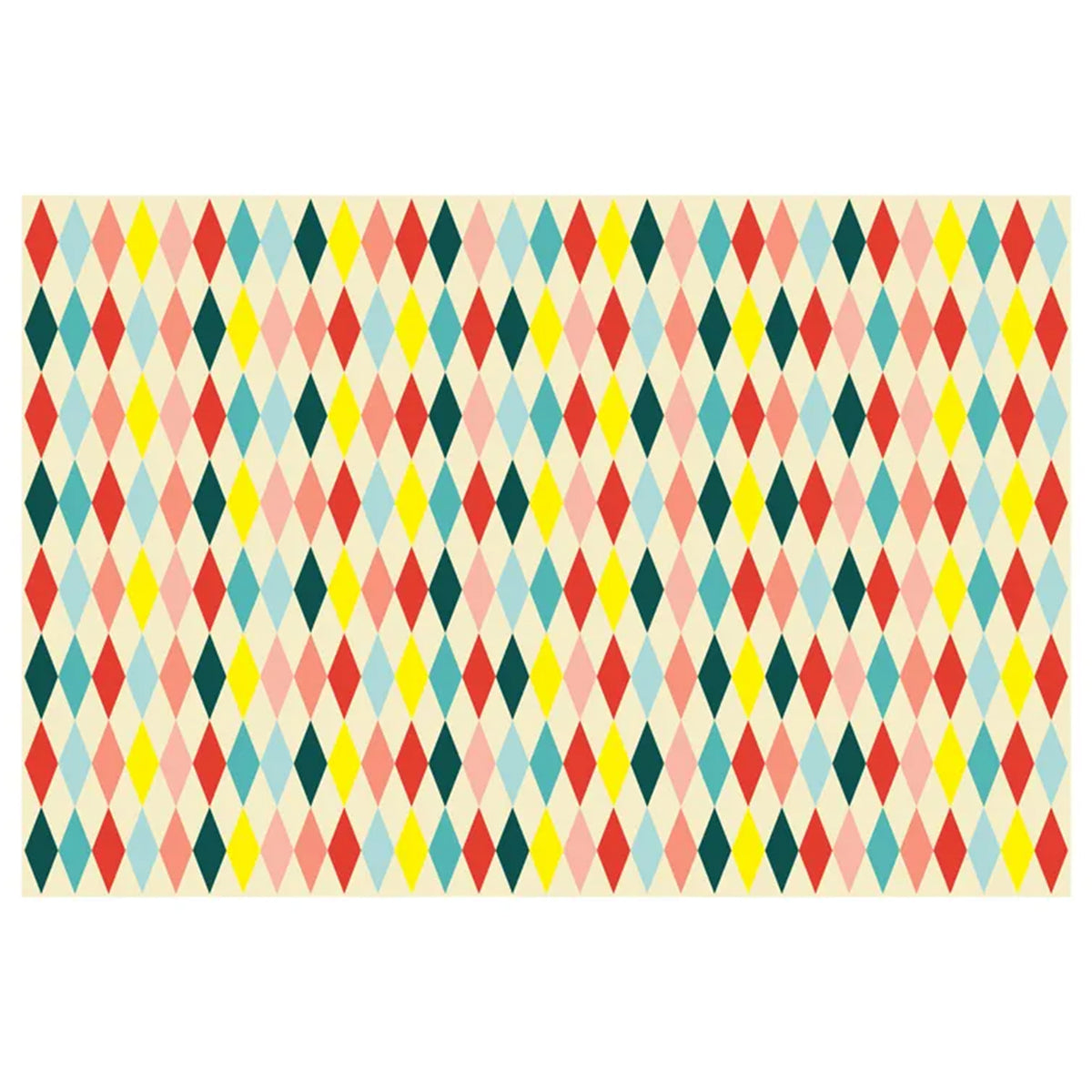 1 Papiertischdecke - Rauten bunt