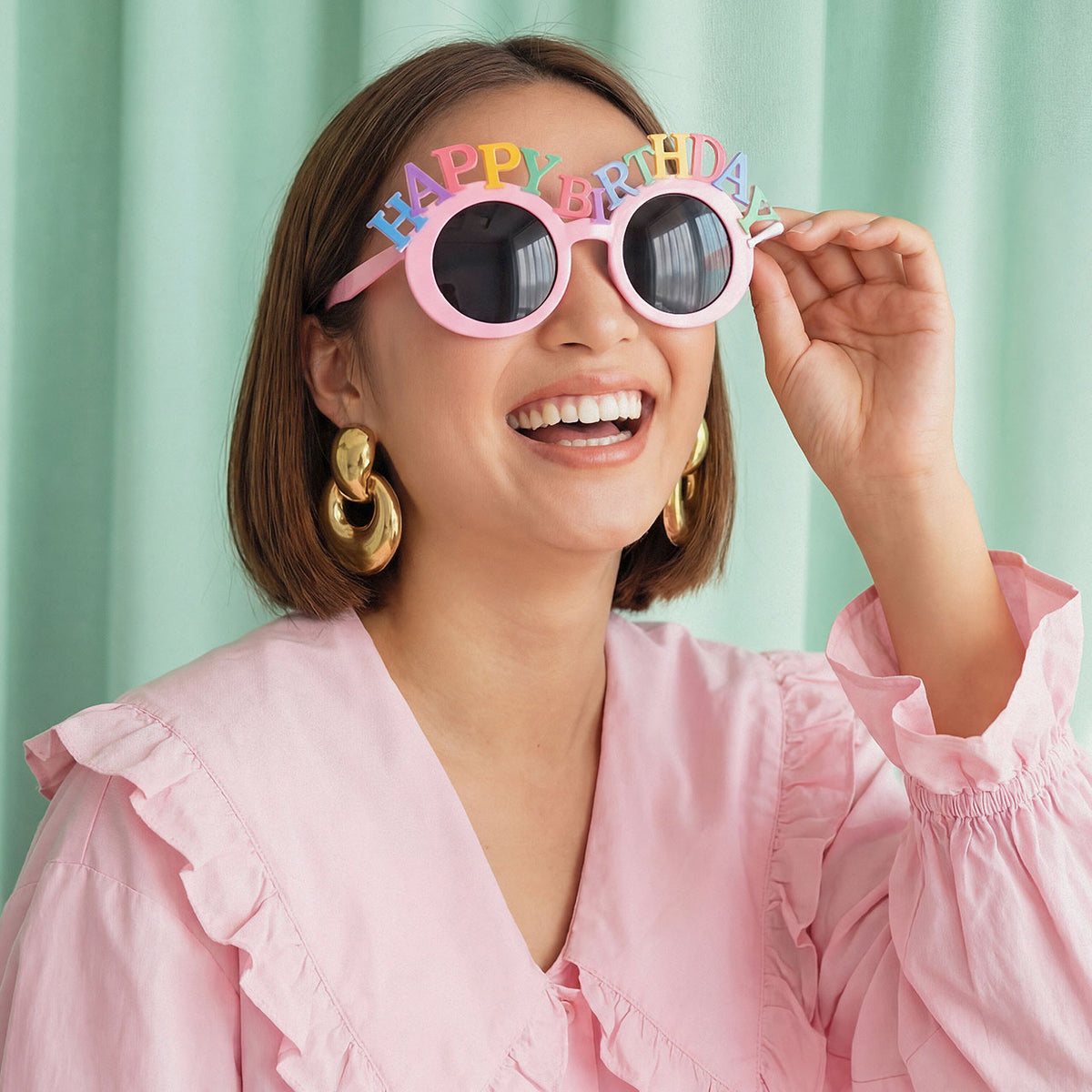 1 Paar - Brille Happy Birthday - Rosa