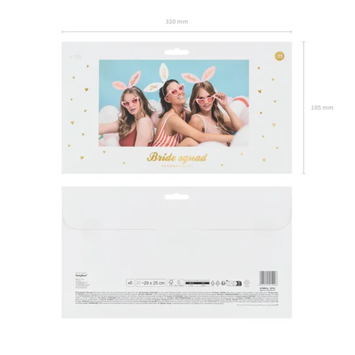 6 Haarreifen - Bride Squad - Hellrosa