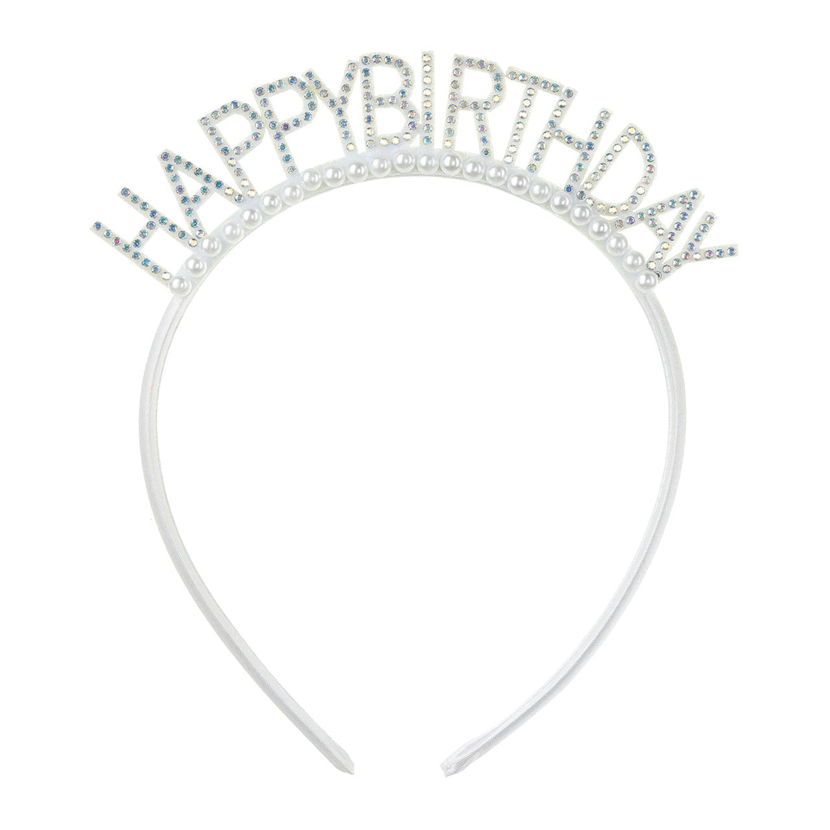 1 Stirnband - Happy Birthday - Silber