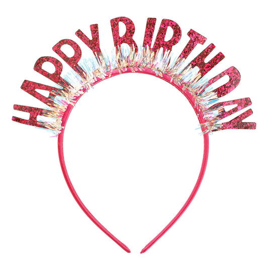 1 Stirnband - Happy Birthday - Rosa