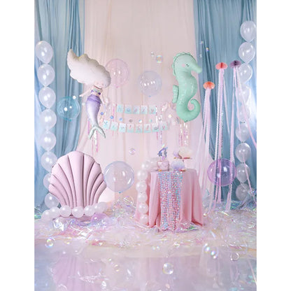 1 Kugelballon - Transparent Blau