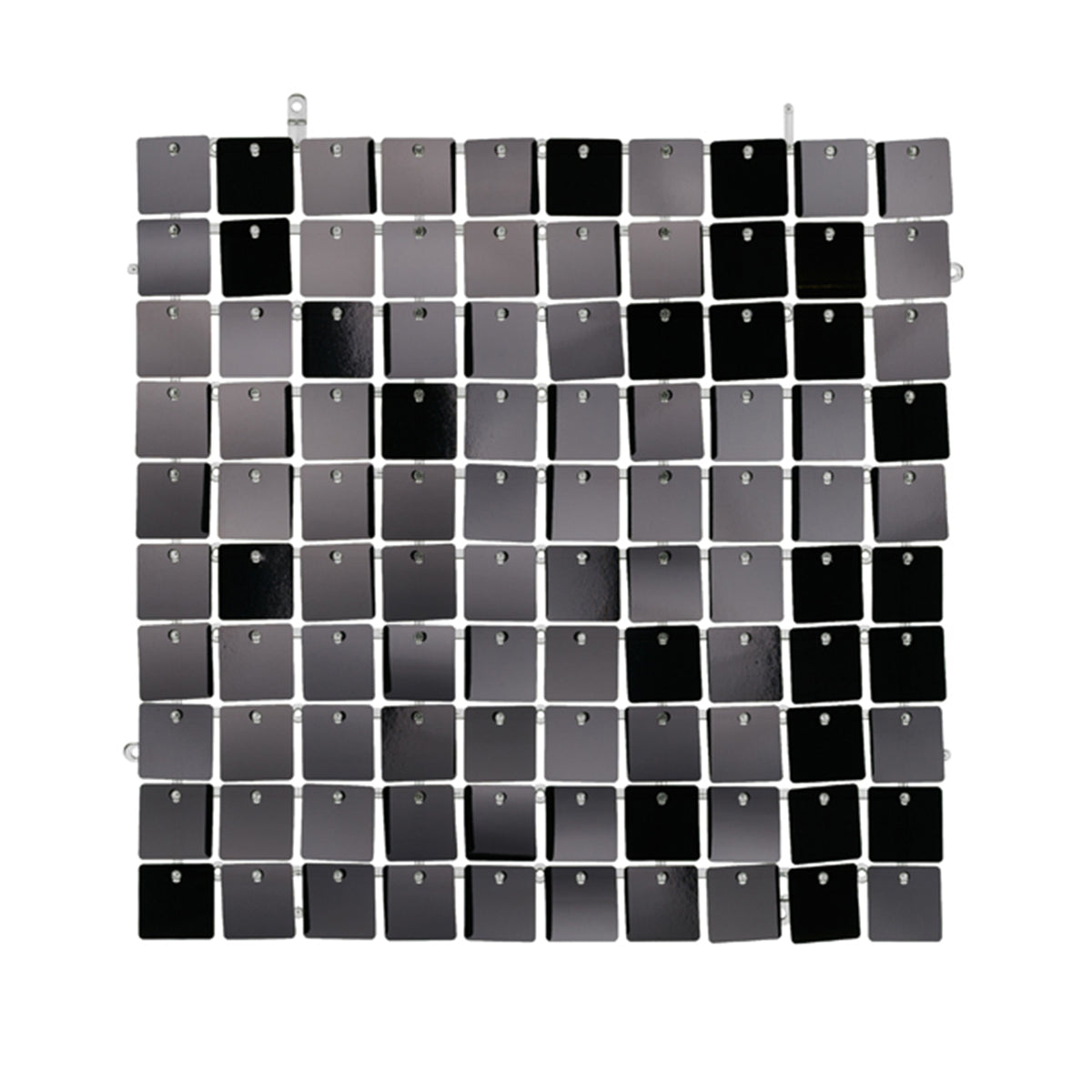1 Pailetten Hintergrund - 30x30cm - Schwarz