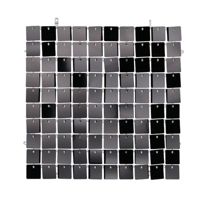 1 Pailetten Hintergrund - 30x30cm - Schwarz