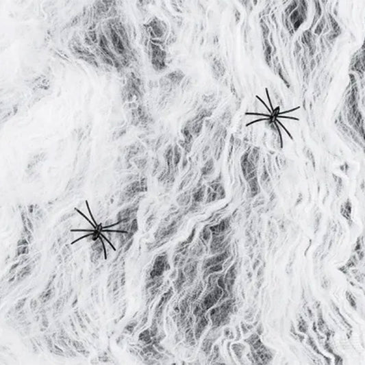 1 Halloween Spinnennetz - White