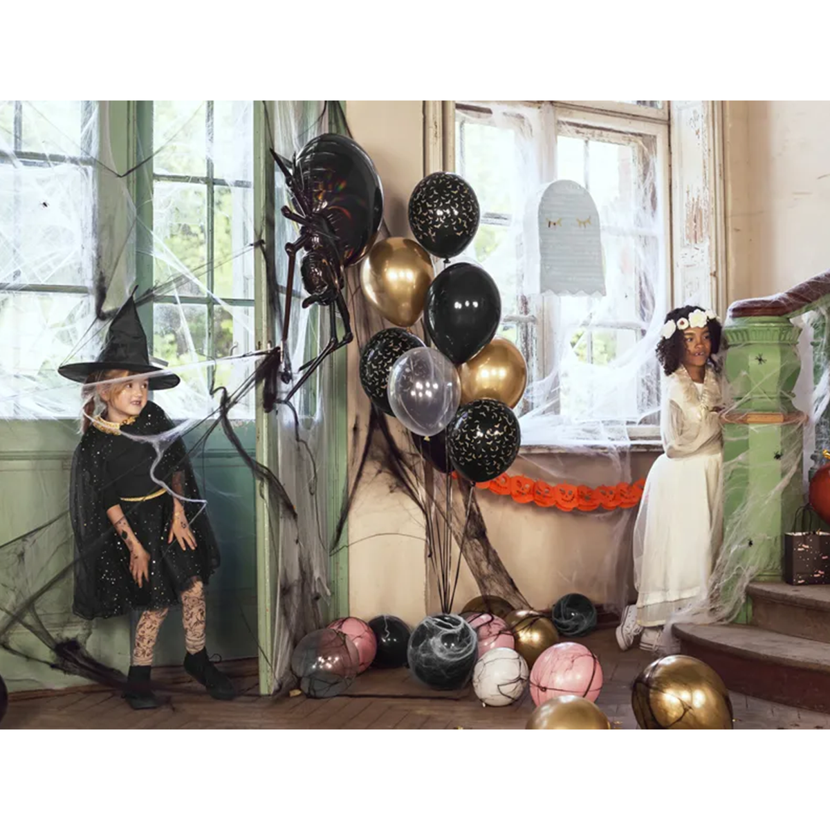 1 Halloween Spinnennetz - Schwartz