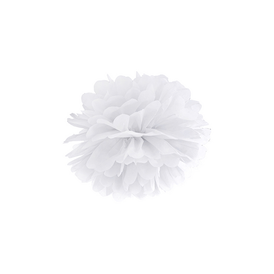 1 Pompom - Ø 25cm - Weiß