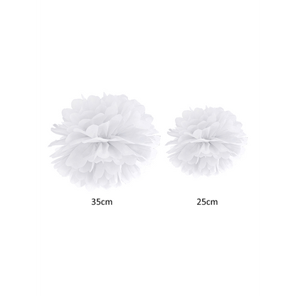 1 Pompom - Ø 25cm - Weiß