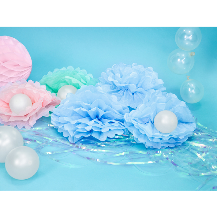 1 Pompom - Ø 25cm - Hellblau