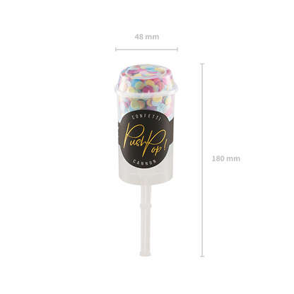 1 Konfetti Push Pop - Bunt
