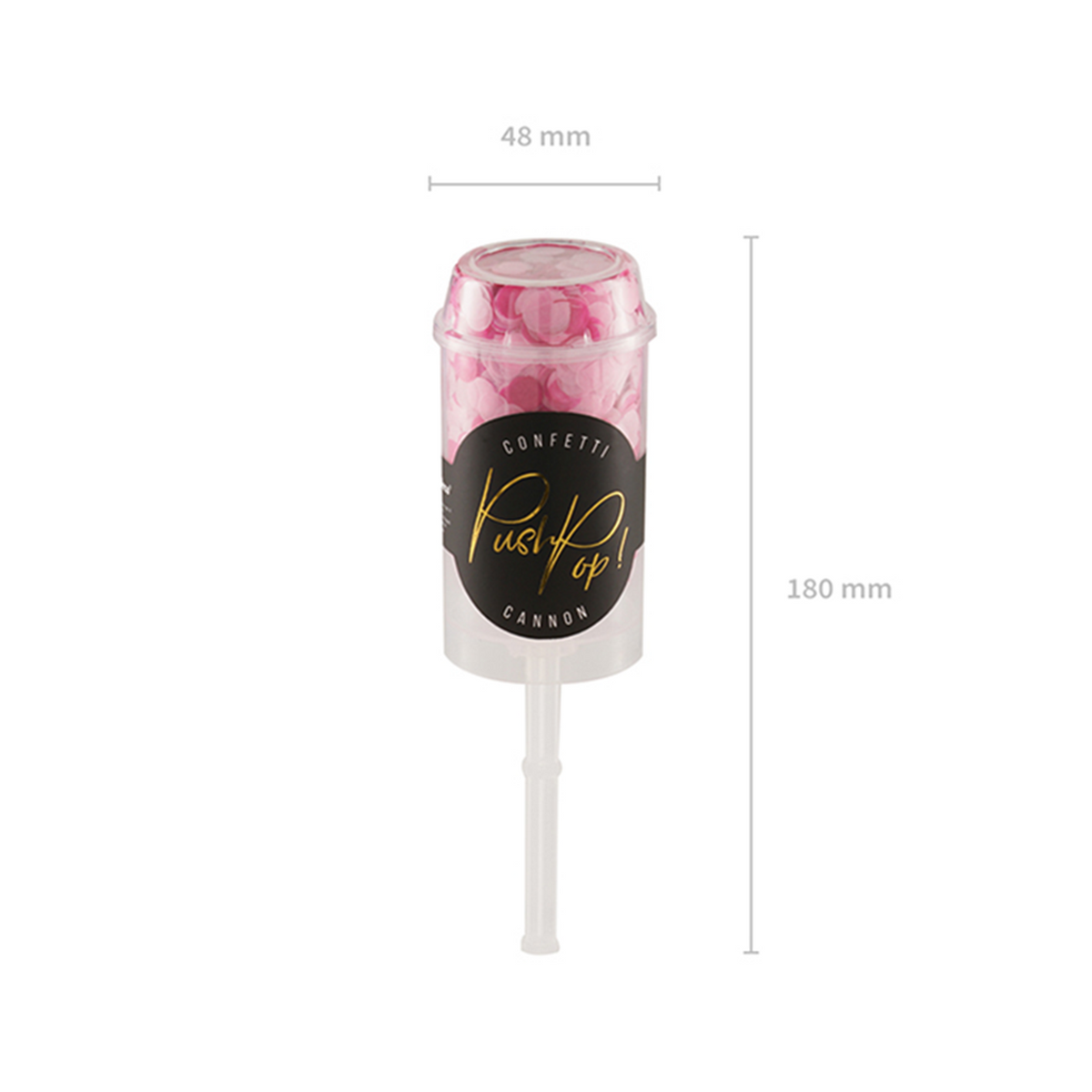 1 Konfetti Push Pop - Rosa & Pink