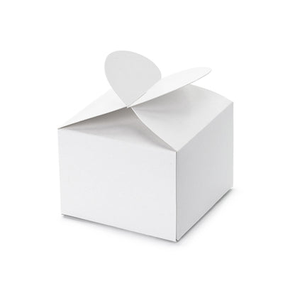 10 Geschenkschachteln - Herz Weiß