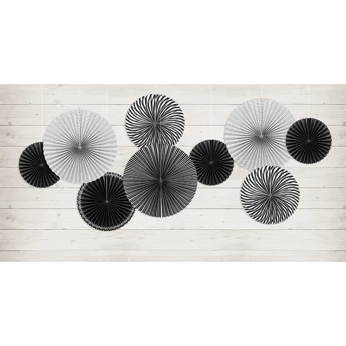 5 Dekorosetten -  Black&White - Mix