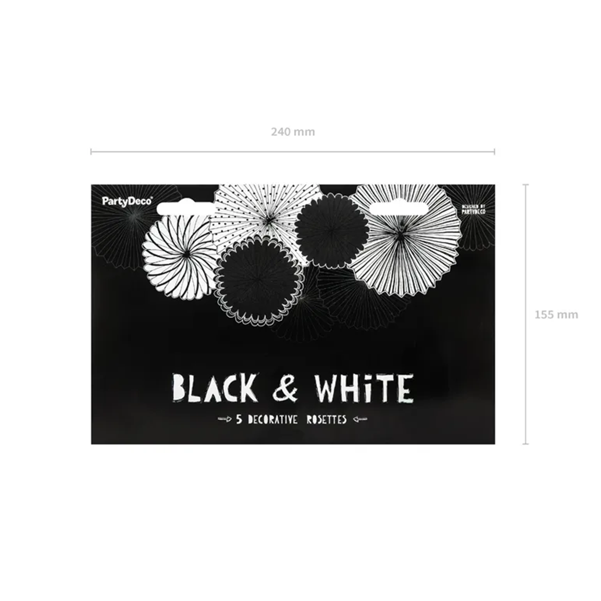 5 Dekorosetten -  Black&White - Mix