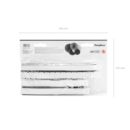 5 Dekorosetten -  Black&White - Mix