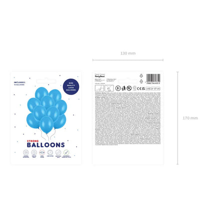 10 Luftballons - Ø 27cm - Pastell Cornflower Blue