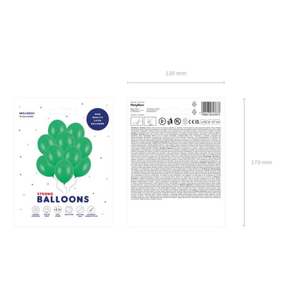 10 Luftballons - Ø 27cm - Pastell Emerald Green