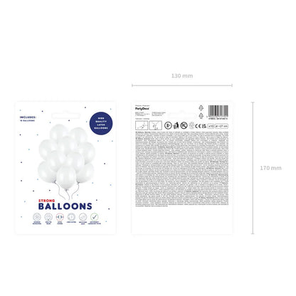 10 Luftballons - Ø 27cm - Pastell Pure White