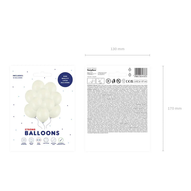 10 Luftballons - Ø 27cm - Pastell Light Cream
