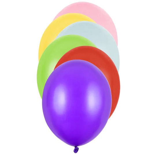 50 Luftballons - Ø 30cm - Metallic - Bunt