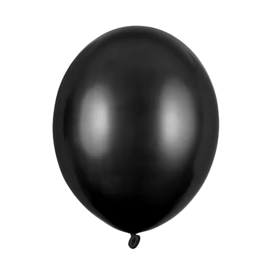 10 Luftballons - Ø 30cm - Metallic - Black
