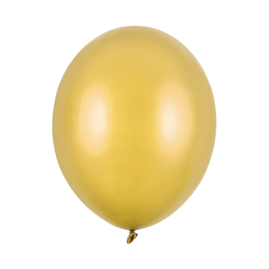 50 Luftballons - Ø 30cm - Metallic - Gold