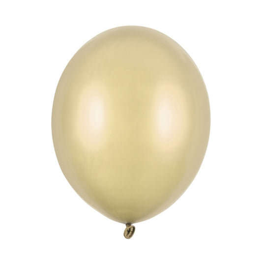 100 Luftballons - Ø 30cm - Metallic - KaltGold