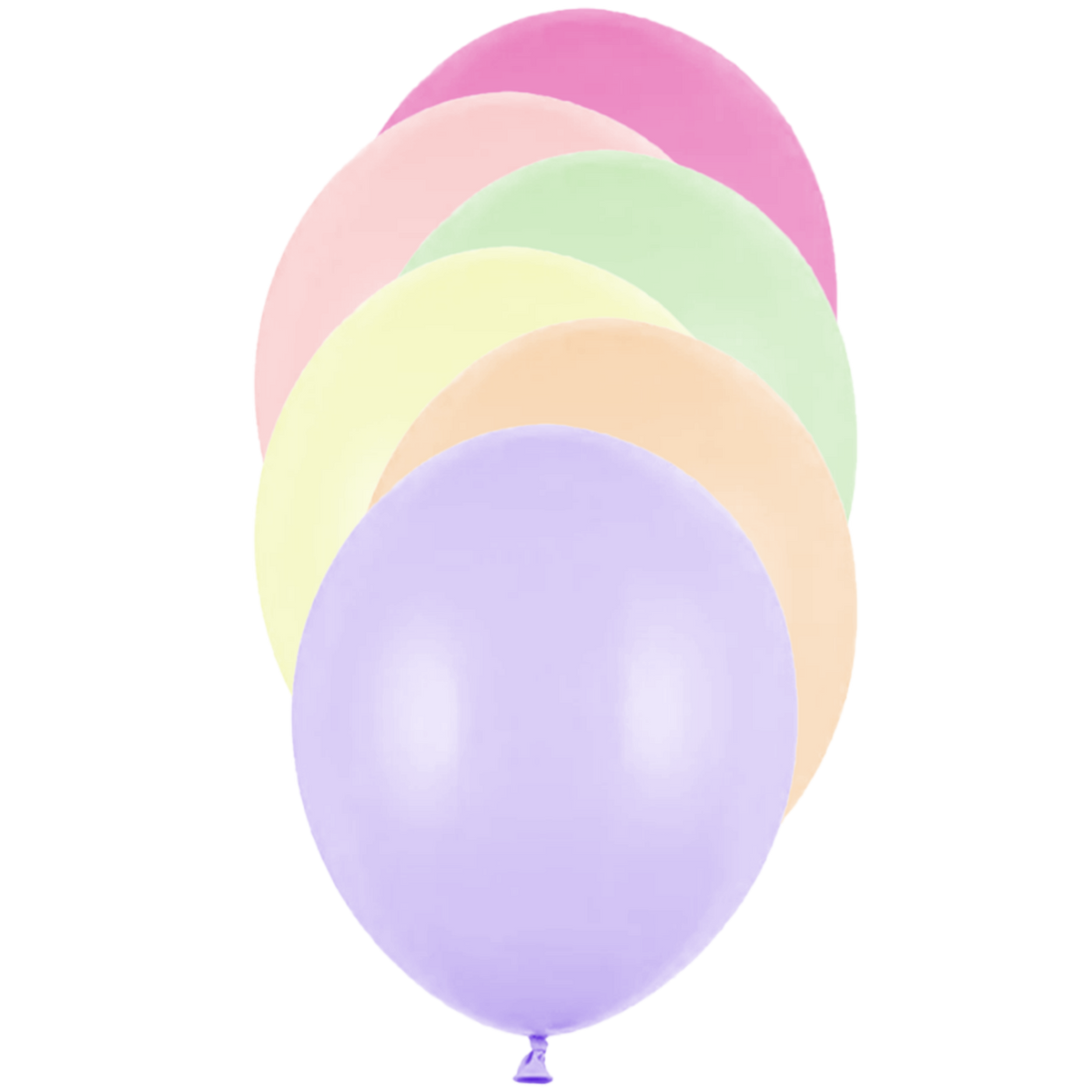 100 Luftballons - Ø 30cm - Pastell - Bunt