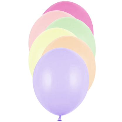 100 Luftballons - Ø 30cm - Pastell - Bunt