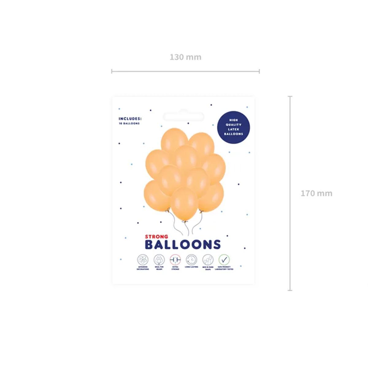 10 Luftballons - Ø 30cm - Pastel Orange