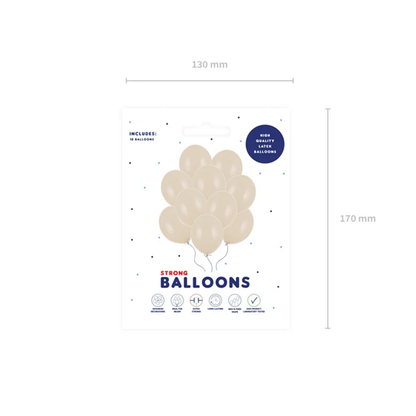 10 Luftballons - Ø 30cm - Alabaster