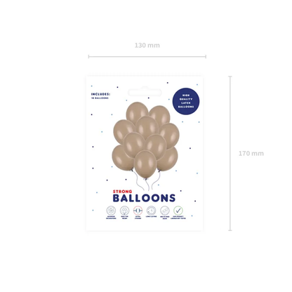 10 Luftballons - Ø 30cm - Pastel Cappucino
