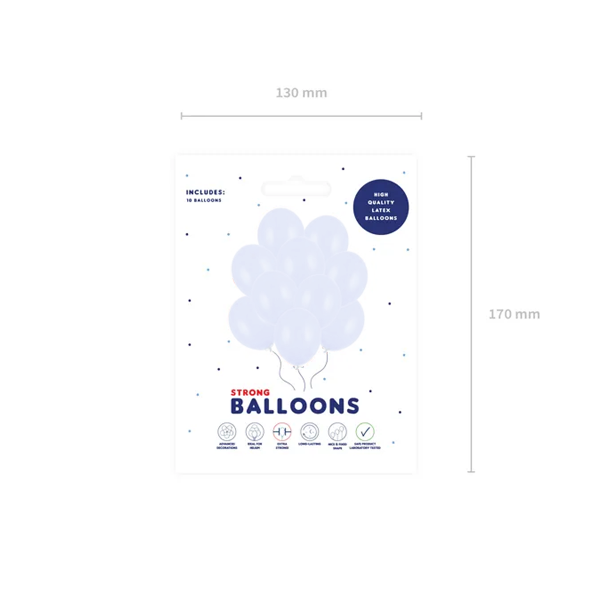 10 Luftballons - Ø 30cm - Pastel Light Misty Blue