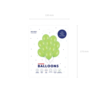 10 Luftballons - Ø 30cm - Pastel Lime Green