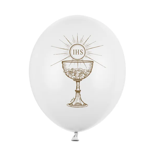 6 Luftballons - Ø 30cm - IHS - Pastel Pure White