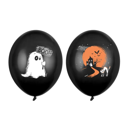 6 Luftballons - Ø 30cm - Geist - Pastel Black