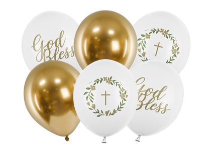 6 Motivballons - Ø 30cm - God Bless