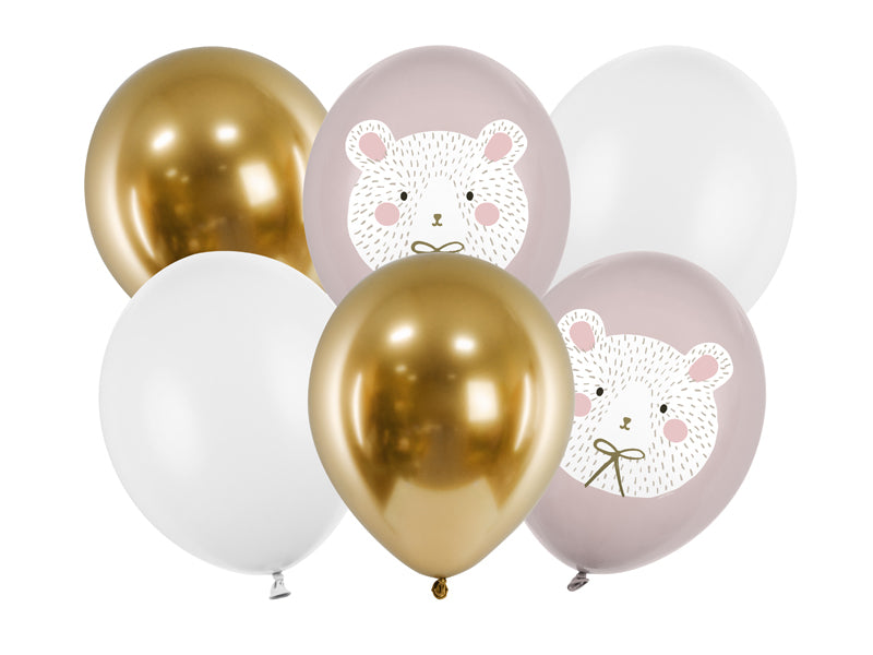 6 Motivballons - Ø 30cm - Bear