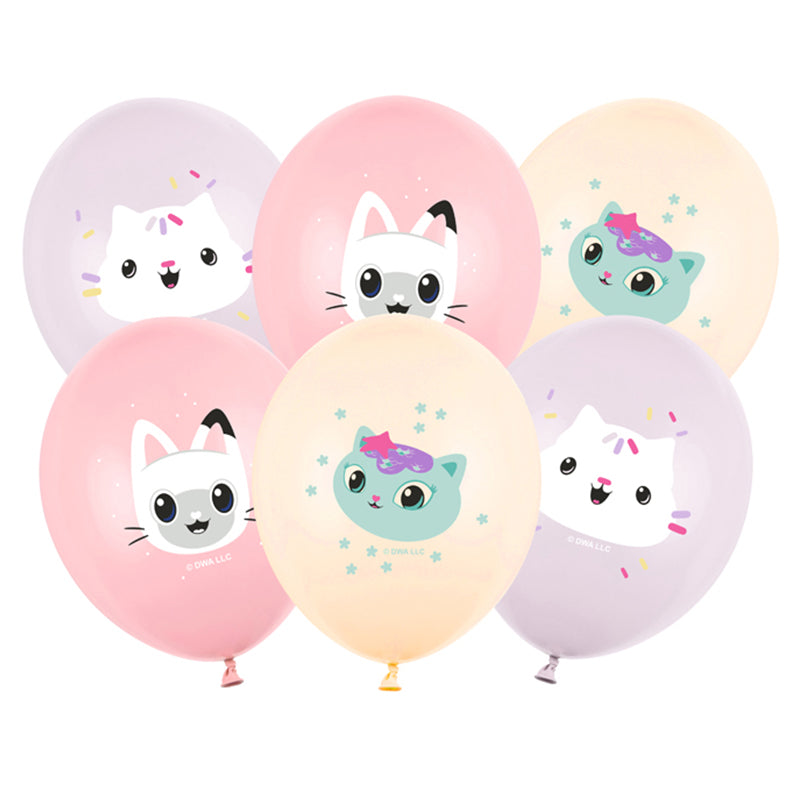 6 Motivballons - Gabby's Dollhouse 30 cm