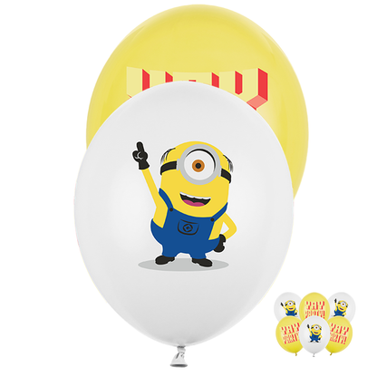 6 Motivballon - Minions - 30cm