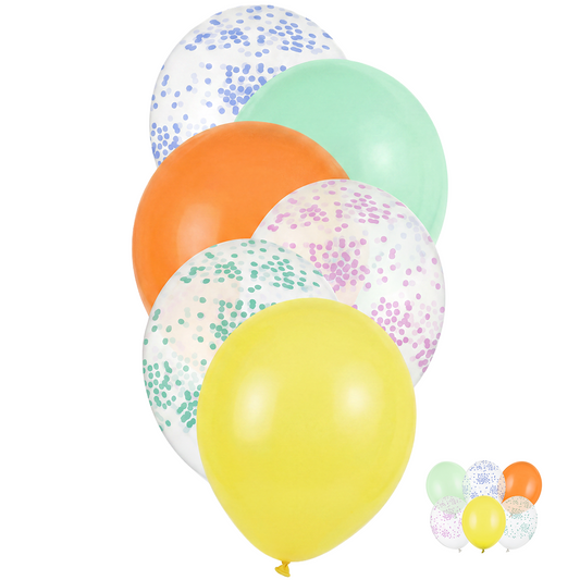 6 Motivballons - Confetti - 30cm