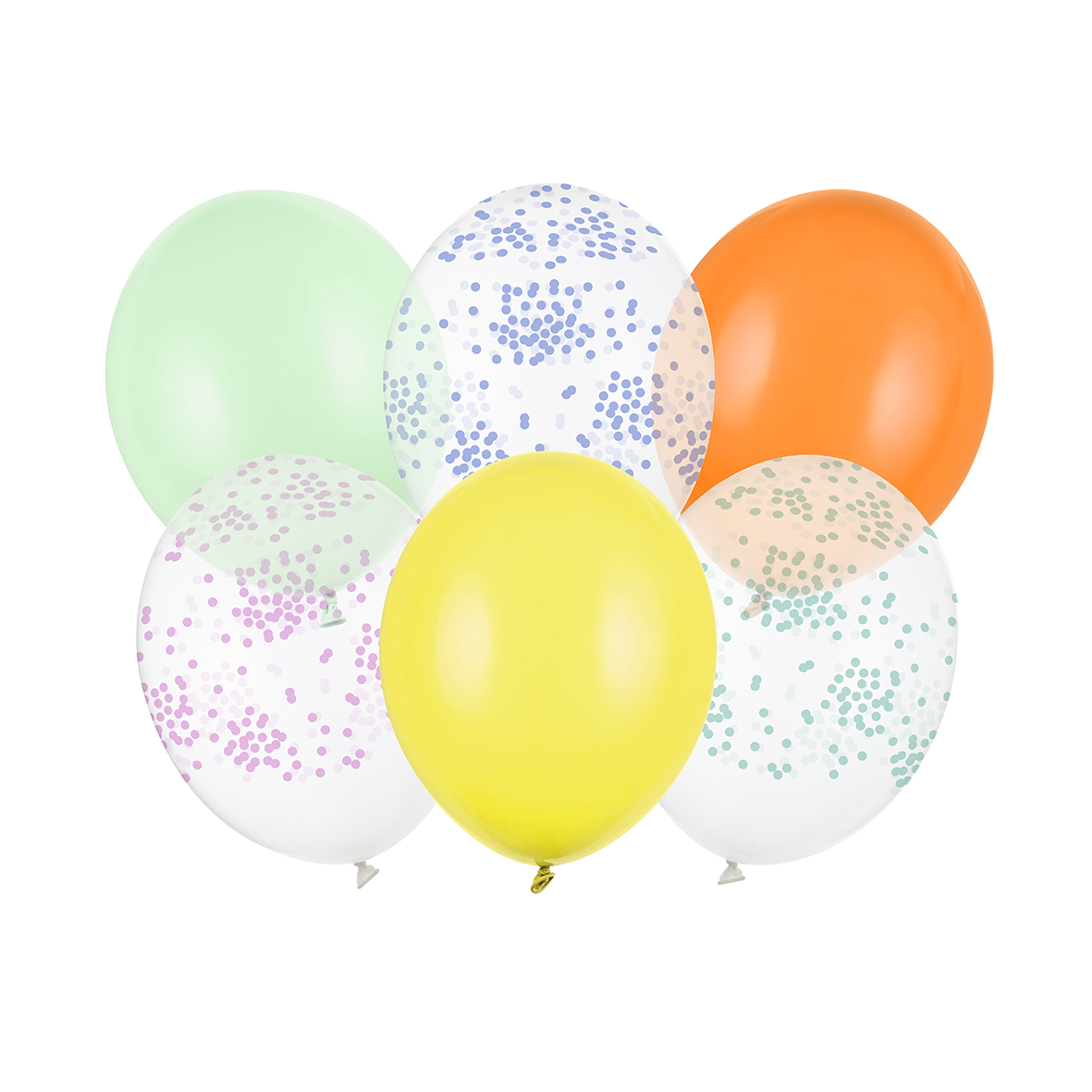 6 Motivballons - Confetti - 30cm