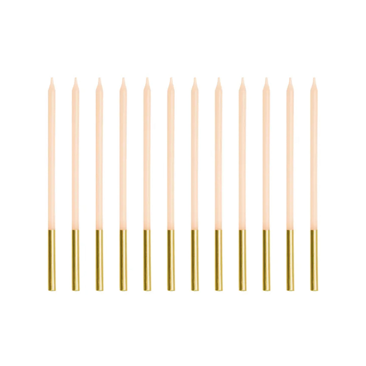 12 Kuchenkerzen XL - Beige Gold