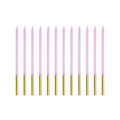 12 Kuchenkerzen XL - Violet Gold