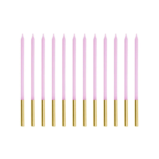 12 Kuchenkerzen XL - Violet Gold