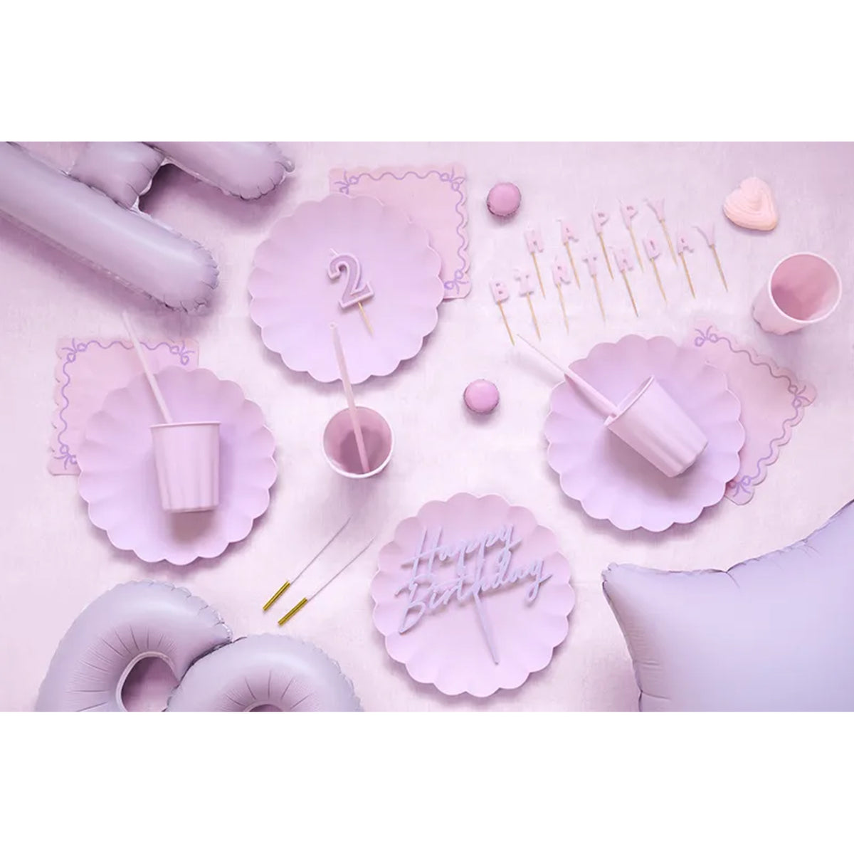 12 Kuchenkerzen XL - Violet Gold