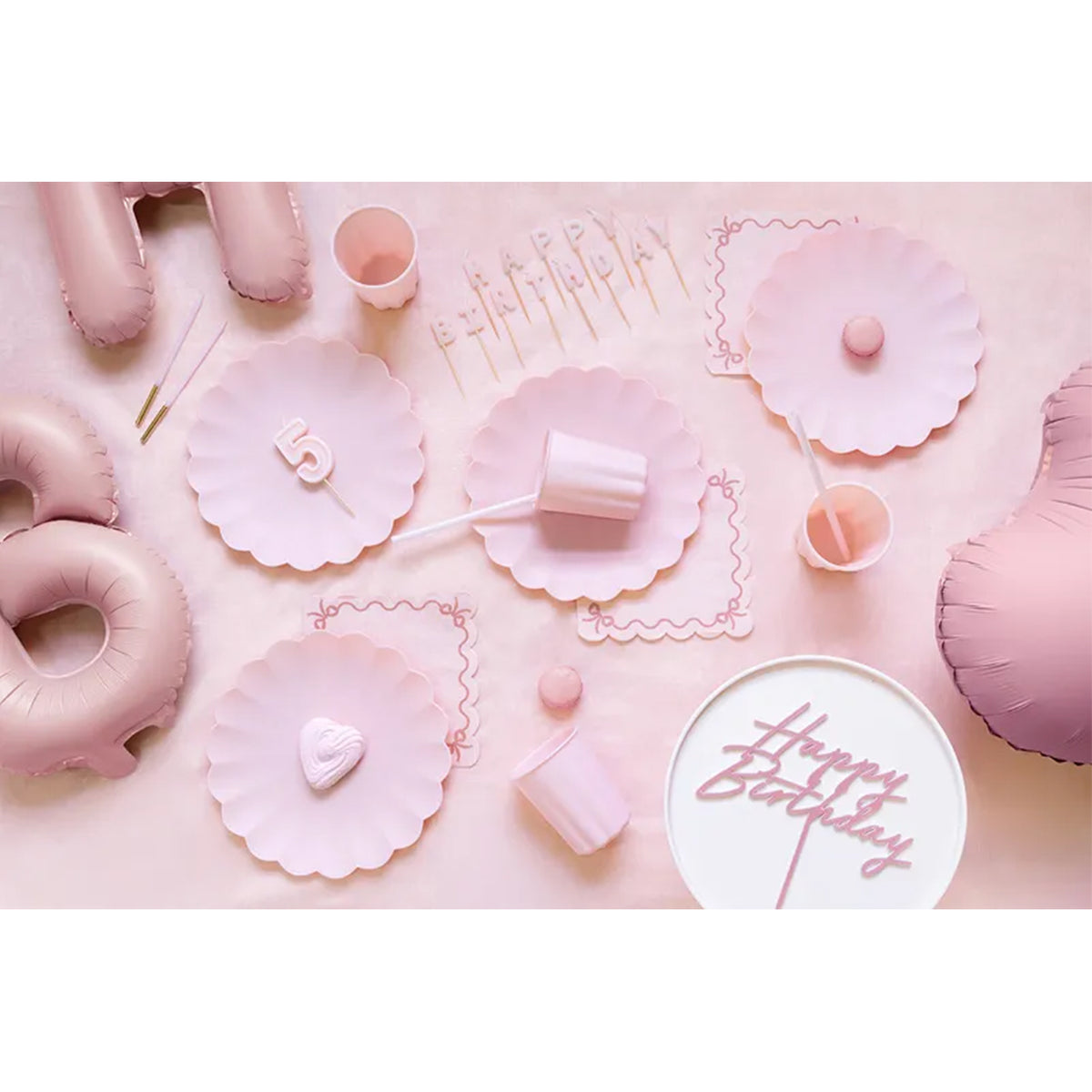 12 Kuchenkerzen XL - Pink Gold