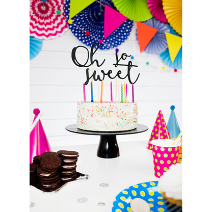 6 Kuchenkerzen mit Halterung - Bunt